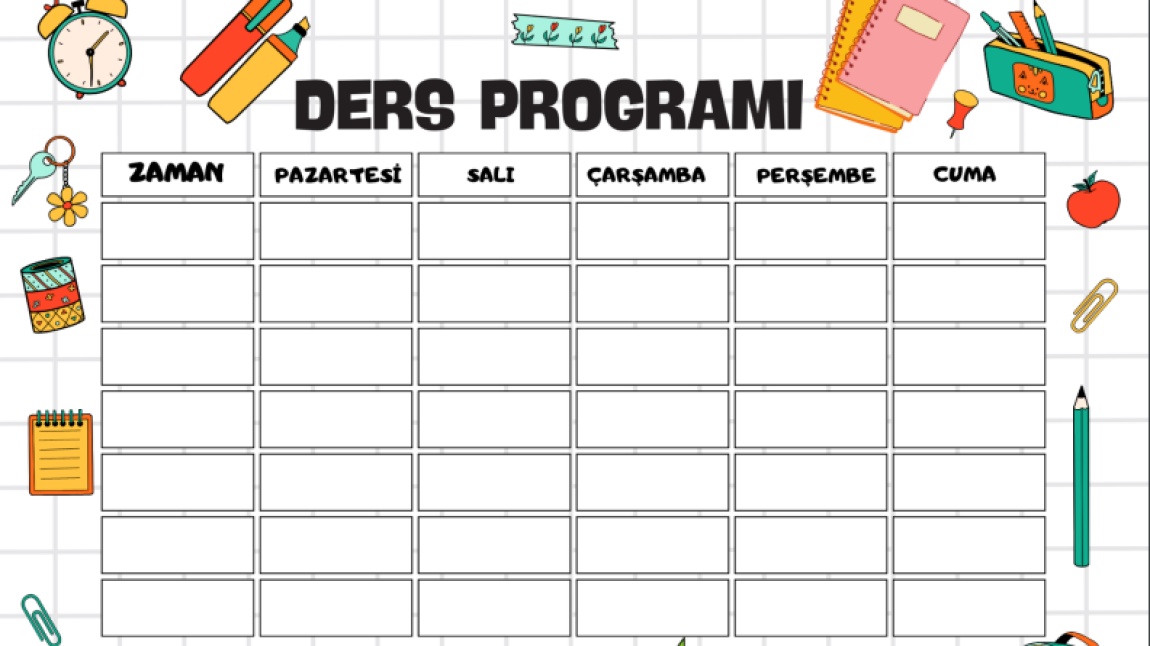 Haftalık Ders Programı